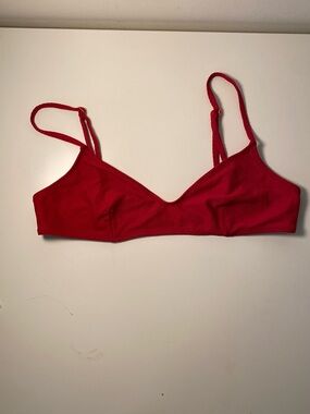 Solid & Striped red bikini top size M
